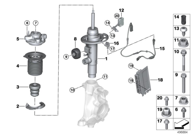 2020 BMW 330i  Torx Bolt Diagram for 07119907243