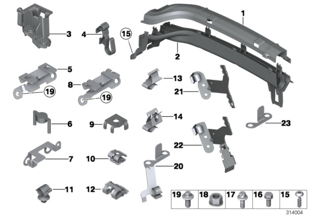 2013 BMW ActiveHybrid 5  Bracket, Cable Harness Diagram for 12527587375
