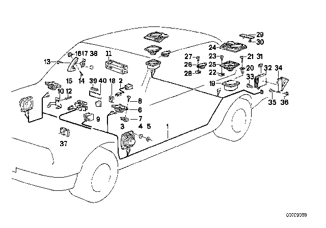 1995 BMW 525i  Fillister Head Self-Tapping Screw Diagram for 07119907956