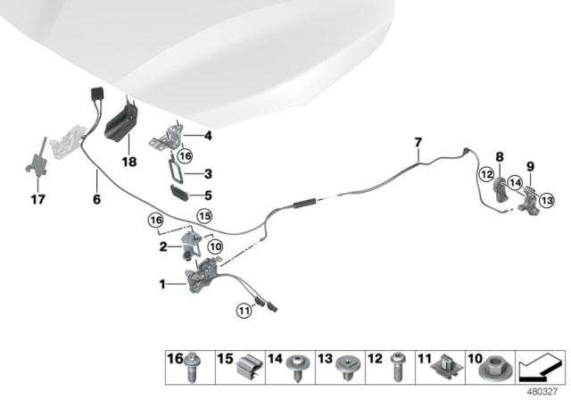 2017 BMW X1  Fixing Clamp Diagram for 07147566122