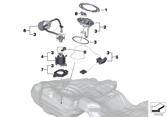 2015 BMW ActiveHybrid 7 O-Ring Diagram for 16117188567