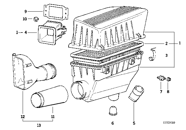 1992 BMW 318is  Funnel Diagram for 13711247618