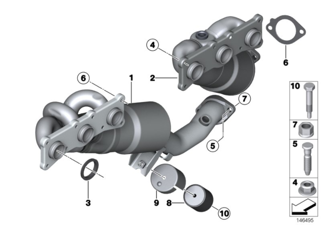 2011 BMW 128i  Gasket Ring Diagram for 18407530606