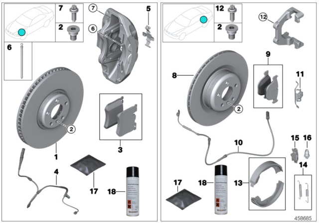 2014 BMW X6 M  Brake Disc, Lightweight, Ventilated, Left Diagram for 34116789069