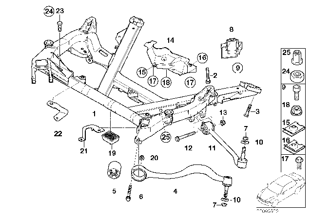 2001 BMW 525i  Hex Bolt With Washer Diagram for 31121092165