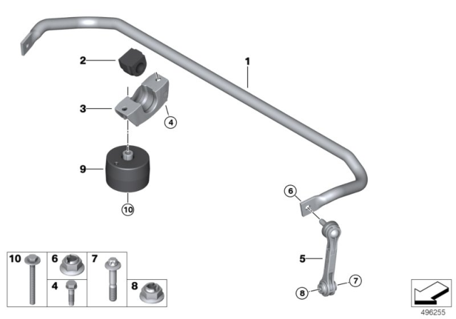 2020 BMW X7  STABILIZER RUBBER MOUNTING Diagram for 33556889560