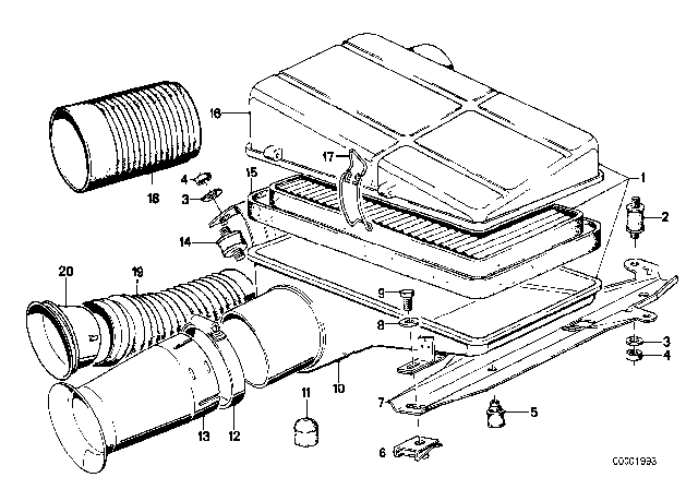 1979 BMW 633CSi  Suction Tube Diagram for 13711287326