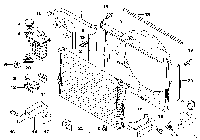 2003 BMW Z8  Rubber Mounting Diagram for 17111737704