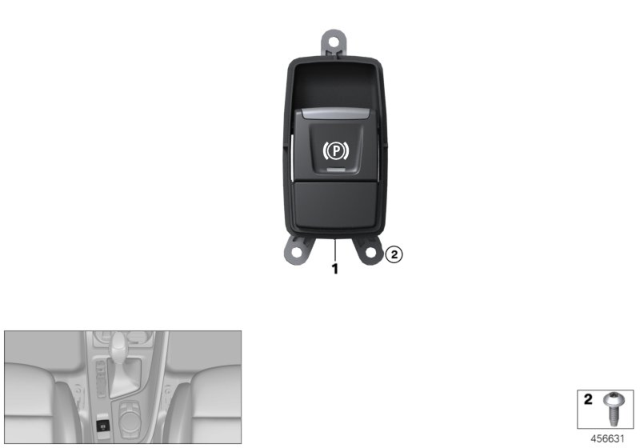 2019 BMW X2  PARKING BRAKE SWITCH Diagram for 61319877887