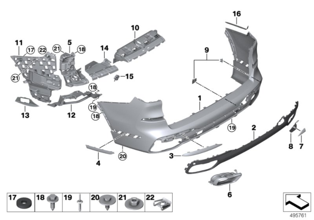 2020 BMW X7 MOUNT, BUMPER, REAR CENTER Diagram for 51127420658