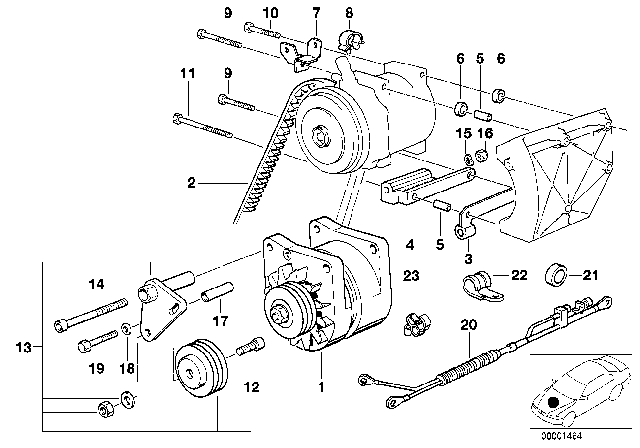 1992 BMW 750iL  Holder Diagram for 12521724609