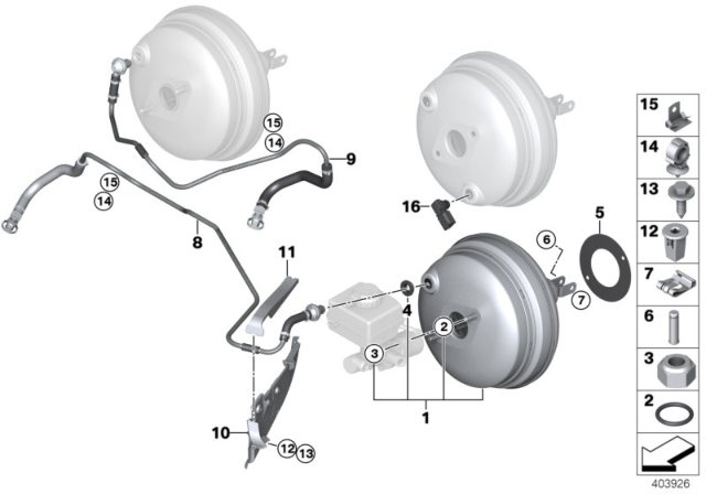 2015 BMW X6  Vacuum Pipe Diagram for 11667564502
