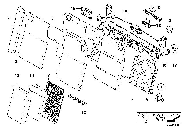 2012 BMW 335is  Mounting Screw Diagram for 52209113040
