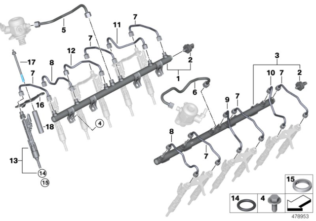 2019 BMW M760i xDrive  BRACKET INJECTOR Diagram for 13648623531