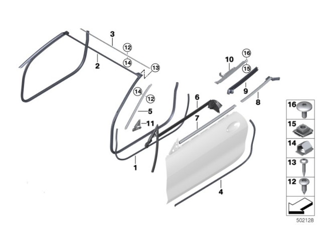 2020 BMW M850i xDrive  SEAL, ENTRANCE, FRONT LEFT Diagram for 51337424853