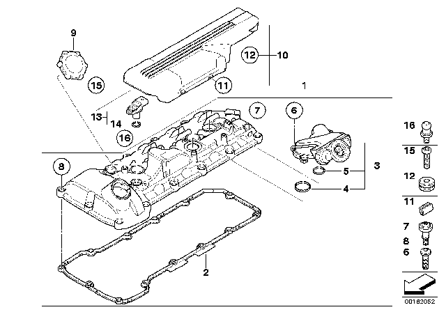 2012 BMW M3 Gasket Diagram for 11157838369