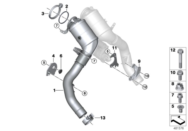 2018 BMW M550i xDrive  Hex Bolt Diagram for 07119905562