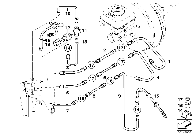 2005 BMW 645Ci  Pipe With Protective Hose Diagram for 34326767797