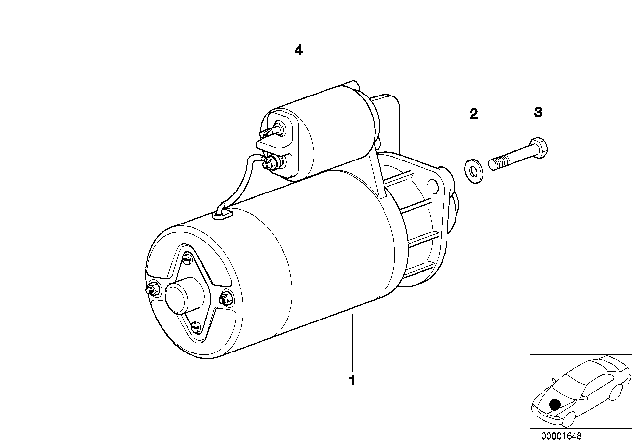 1999 BMW 528i Solenoid Switch Diagram for 12411427080