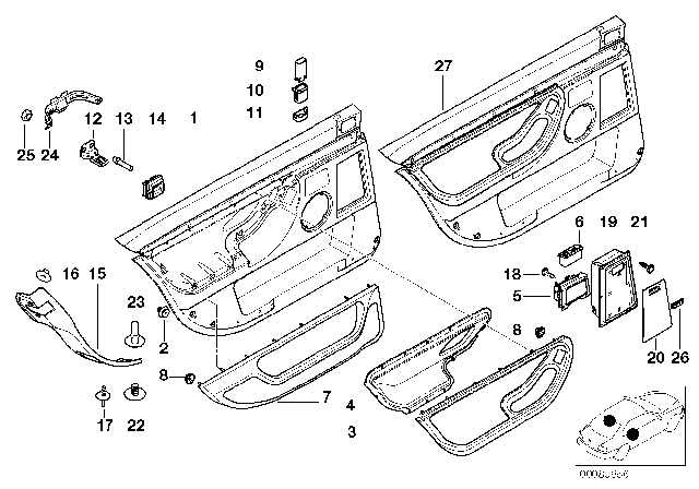 1997 BMW 750iL  Left Lock Securing Bush Diagram for 51218216903