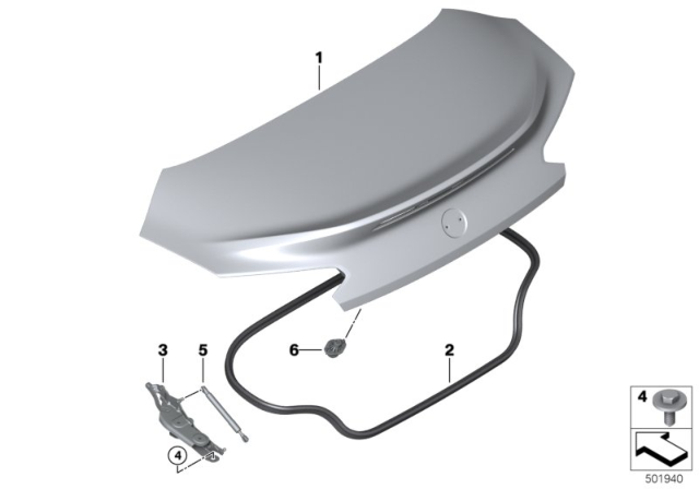 2019 BMW Z4  TRUNK LID Diagram for 41009879733