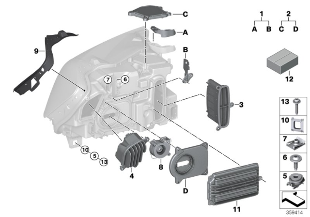 2011 BMW X3  Led Module, Direction Indicator, Left Diagram for 63117406357