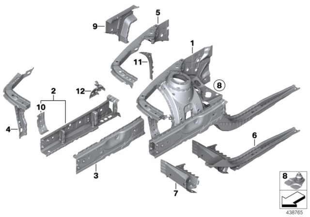 2017 BMW M2 Closing Plate, Carrier Support Diagram for 41007356123