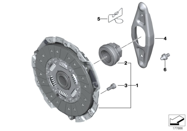 2010 BMW M3  Twin Mass Flywheel Diagram for 21212283820