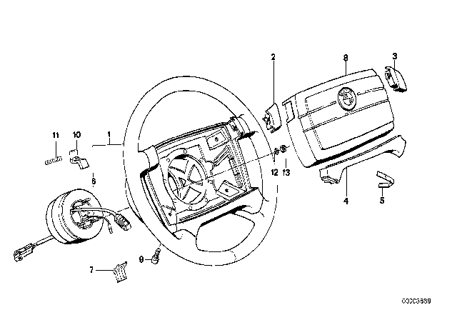 1989 BMW 635CSi Hex Nut Diagram for 07119906958