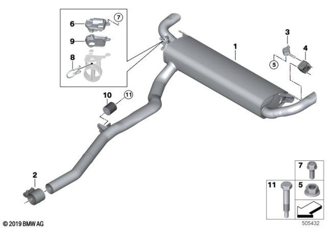 2020 BMW X7  VIBRATION ABSORBER Diagram for 18308693923