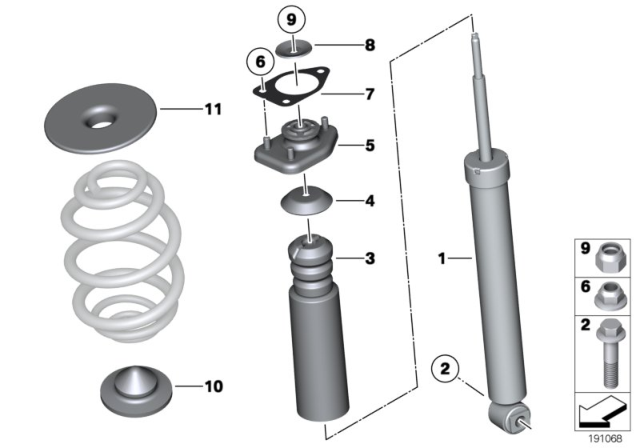 2013 BMW Z4  Rear Shock Absorber Diagram for 33526784950