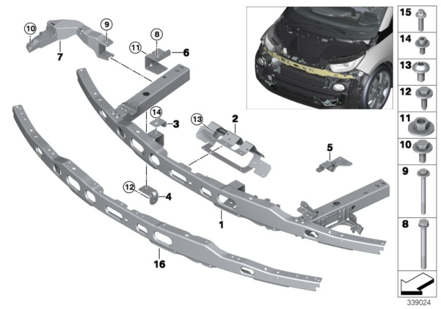 2018 BMW i3 Hexalobular Socket Screw Diagram for 07119907333