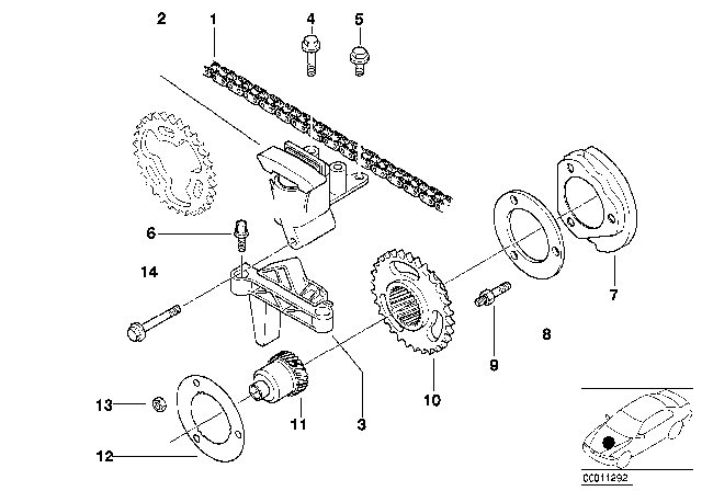 2004 BMW Z4  Splined Shaft Diagram for 11361715027