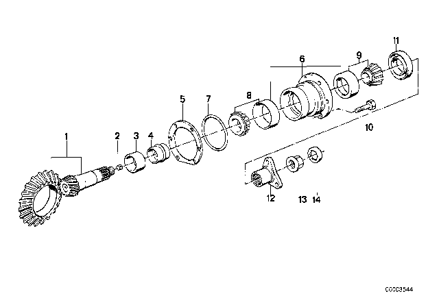 1990 BMW 325ix  Collar Nut Diagram for 31521211089
