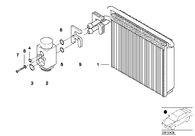 2005 BMW X3  Expansion Valve Diagram for 64503452759