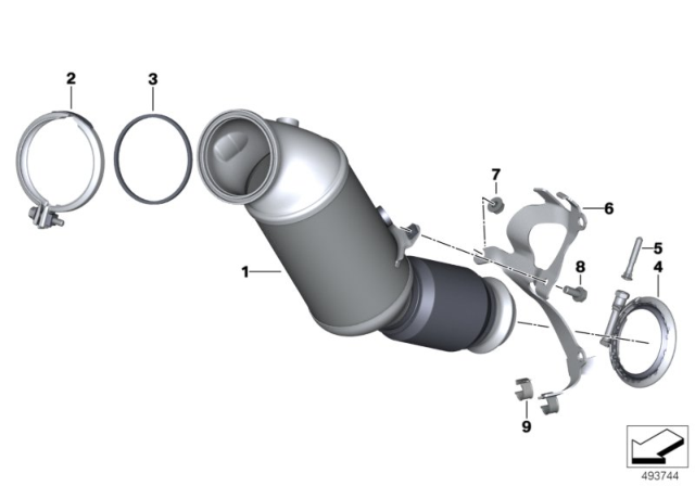 2019 BMW Z4  EXCH CATALYTIC CONVERTER CLO Diagram for 18328482648