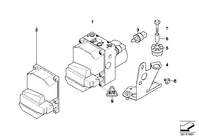 2002 BMW 530i  Dsc Hydraulic Unit Diagram for 34516769536