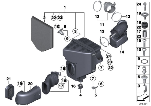 2011 BMW X3 Countersunk Screw Diagram for 34317680001