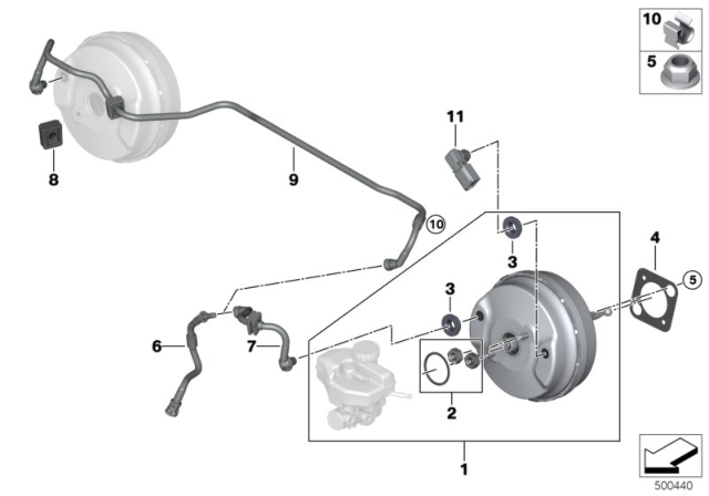 2020 BMW X3  REPAIR KIT POWER BRAKE UNIT Diagram for 34338092745