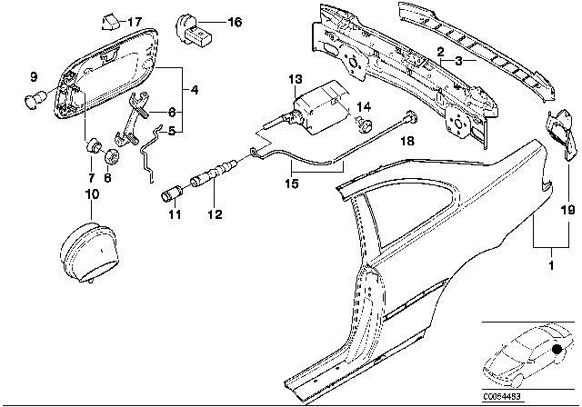 2006 BMW M3  Hinge Diagram for 51172695527