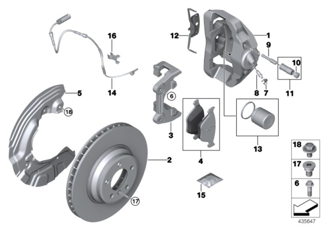 2011 BMW 335i  Front Left Brake Caliper Diagram for 34116773201