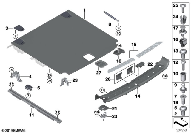2019 BMW X4  Handle, Floor Carpet-Luggage Comp Diagram for 51479471108