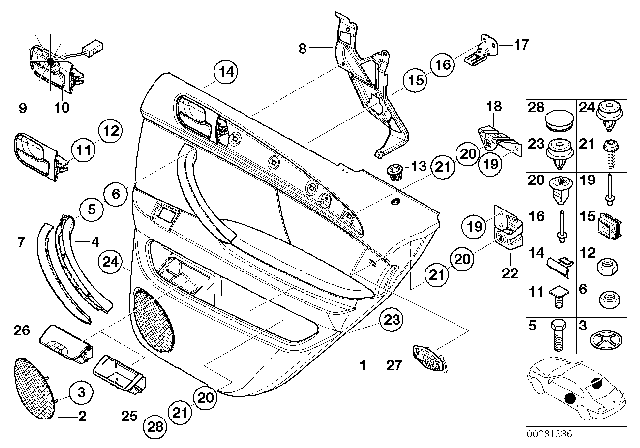 2001 BMW X5  Cover, Locking Button Diagram for 51418408567