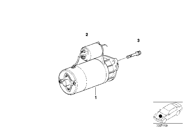 2004 BMW M3  Exchange Starter Motor Diagram for 12417835735