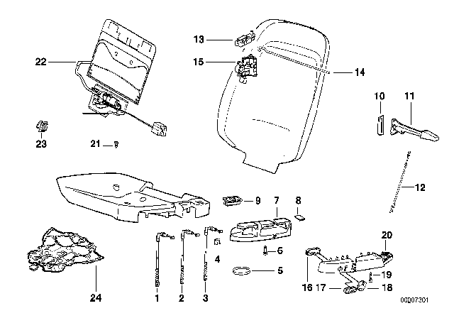 1993 BMW 325is  Screw Diagram for 52108119276