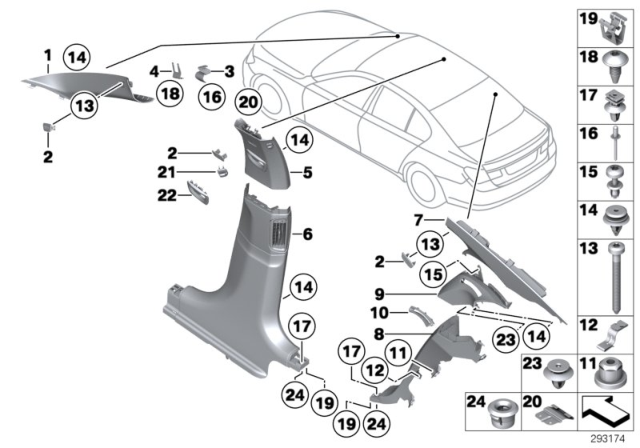 2012 BMW Alpina B7 xDrive  Fillister Head Self-Tapping Screw Diagram for 07119906936