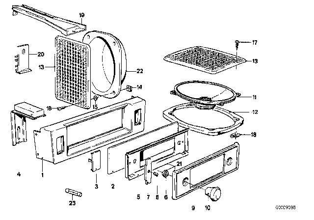1985 BMW 524td  Radio Frame Diagram for 64111368515