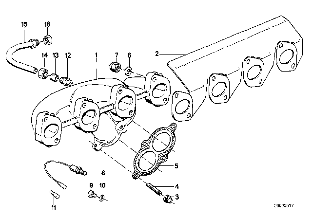 1984 BMW 318i  Washer Diagram for 11621274378