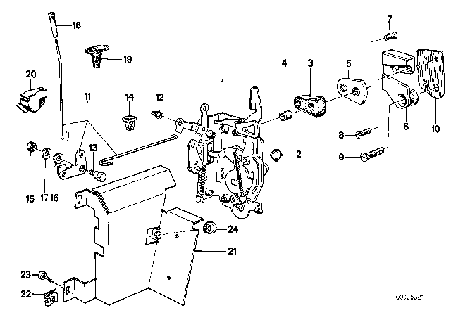 1986 BMW 528e  Countersunk Screw Diagram for 07119928180