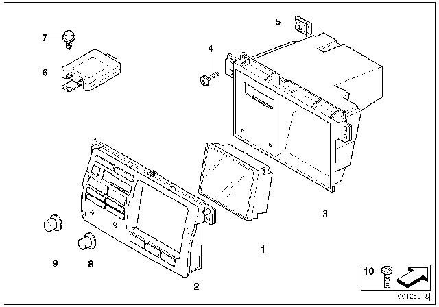 2005 BMW 330Ci  Tv Amplifier Diagram for 65258368210